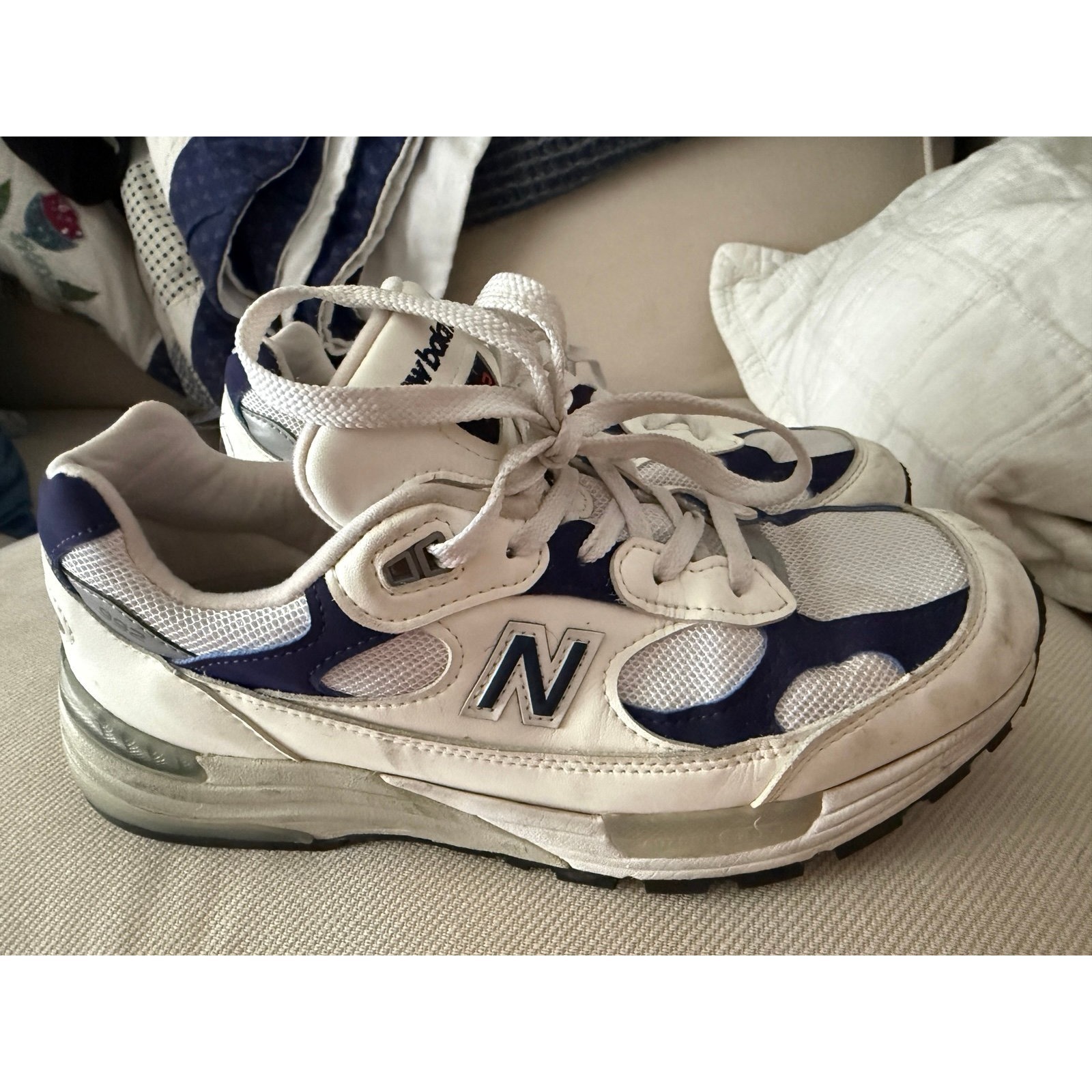New Balance 992 Navy And White